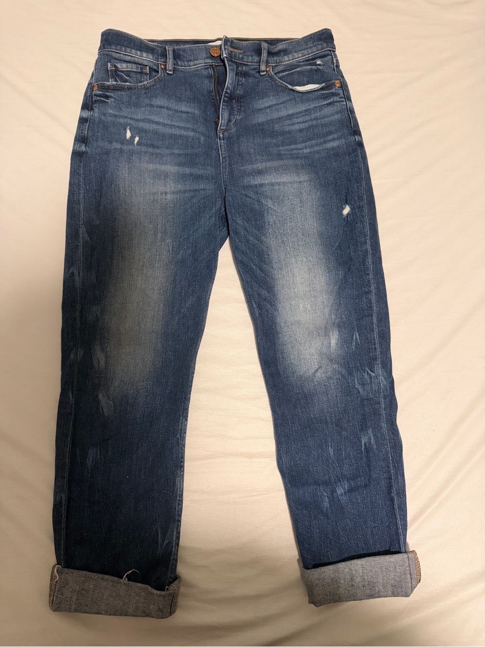 LOFT High Waisted Strait Cropped Jean Capris
